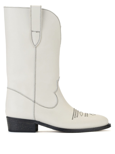 Via Roma 15 Boots White In Neutrals