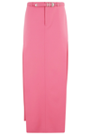 Ssheena Belted Split Pencil Skirt In Pink