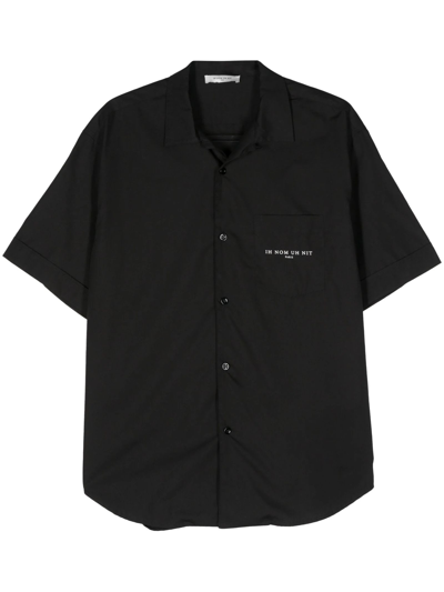 Ih Nom Uh Nit Logo-print Bowling Shirt In Black