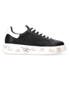 PREMIATA BLACK LEATHER LACE-UP BELLE SNEAKERS