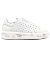 PREMIATA BELLE LACE-UP WHITE LEATHER SNEAKERS