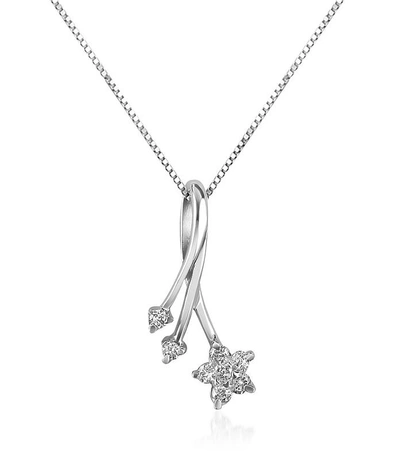 Gucci Necklaces 0.125 Ct Diamond Flower 18k Gold Pendant Necklace