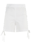Federica Tosi Drawstring Detailing Shorts In Bianco