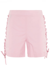 Federica Tosi Fitted Blush Shorts In Blush