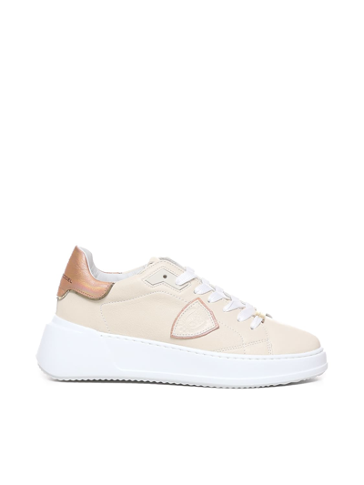 Philippe Model Tres Temple Sneakers In Pink