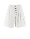 Etro Pleated Shorts With Buttons In White