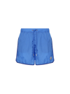 Moncler Logo Patch Swim Shorts Blue In Blue