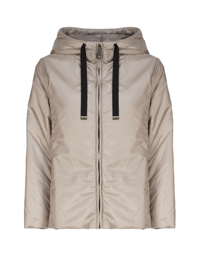 Max Mara The Cube Travel Jacket In Drip-proof Technical Canvas In Ice