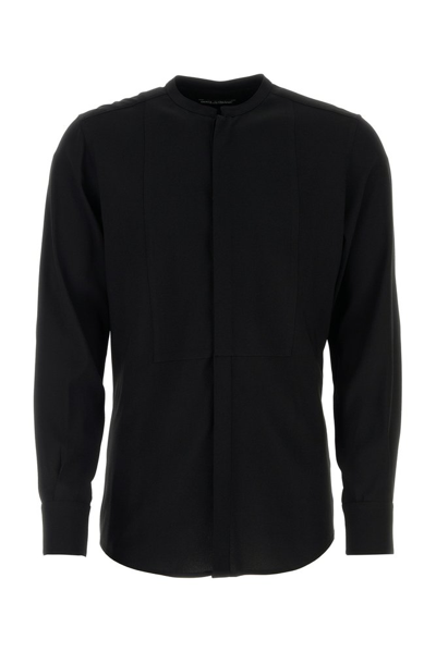 Dolce & Gabbana Concealed Fastened Shirt In Black