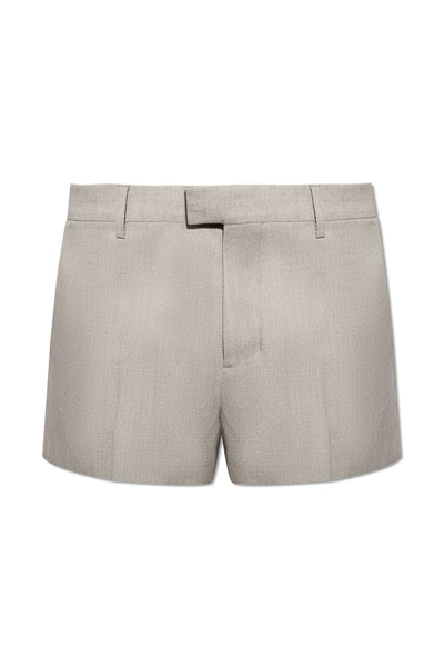 Ami Alexandre Mattiussi Ami Crepe Mini Shorts In Grey