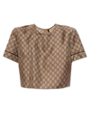GUCCI GUCCI MONOGRAMMED CROPPED T