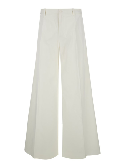 Dolce & Gabbana Wide Leg Tailored Pants In White