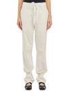 LEMAIRE LEMAIRE CHAMBRAY DRAWSTRING TAPERED TROUSERS