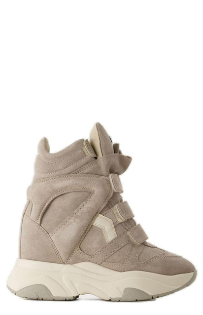 Isabel Marant Balskee Panelled Sneakers In Grey