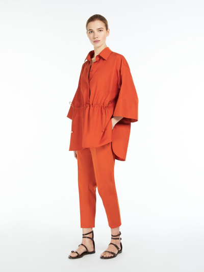 Max Mara Satin Trousers In Earth