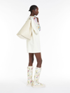 Max Mara Wool Crêpe Mini Dress In White