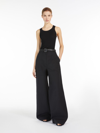 Max Mara Plava Silk And Cashmere Knit Tank Top In Black