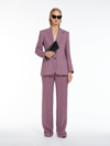 Max Mara Faded Linen Blazer In Mauve