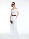 MAX MARA FLOWING VISCOSE AND LINEN TROUSERS