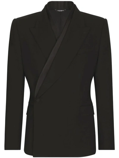 Dolce & Gabbana Double-breasted Sicilia-fit Jacket In Black