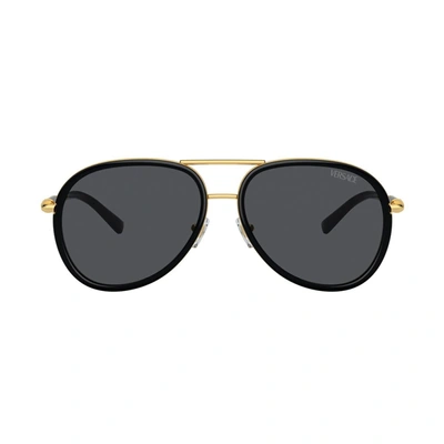 Versace Ve2260 100287 Sunglasses In 100287 Black/gold