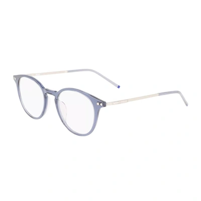 Zeiss Zs22700 Round-frame Blue Celluloid Sunglasses