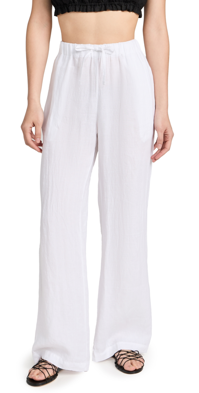 Wyeth Justine Linen Trousers White