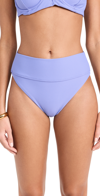 Beach Riot Highway Bikini Bottom Womens Periwinkle Stretch Swimwear Buu623 In Blue