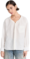 R13 TWISTED NECK SHIRT WHITE