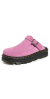 DR. MARTENS' ZEB ZAG MULES MUTED PURPLE