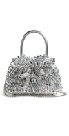 SELF-PORTRAIT SILVER EMBELLISHED MICRO BOW BAG SILVER
