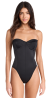 Norma Kamali Corset Mio Strapless One-piece Swimsuit In Black