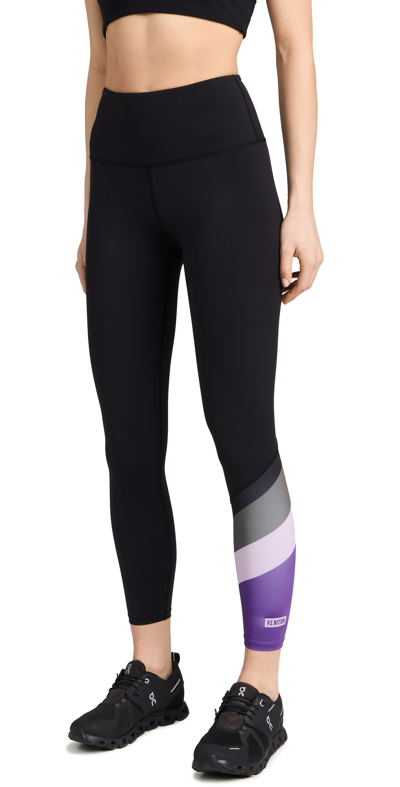 P.e Nation P. E Nation Pole Position 7/8 Leggings Black/royal Lilac