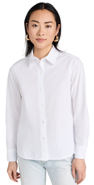 Wyeth Hearst Poplin Button Down Shirt White