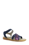 Cloud Bavo Ankle Strap Sandal In Blue Ash