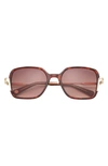 TED BAKER 55MM SQUARE SUNGLASSES