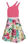 SPEECHLESS KIDS' ASYMMETRIC FIT AND FLARE DRESS