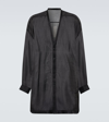 Rick Owens Man Shirt Charcoal Size 44 Cotton In Black