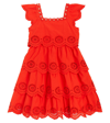 SCOTCH & SODA BRODERIE ANGLAISE TIERED COTTON DRESS