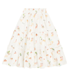 Scotch & Soda Printed Tiered Cotton Skirt In White