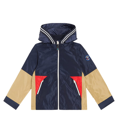 Scotch & Soda Kids' Boy's Water-repellent Jacket With Hood In Blue