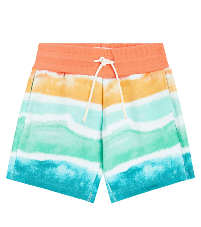 Scotch & Soda Kids' Striped Cotton Jersey Shorts In Multicoloured