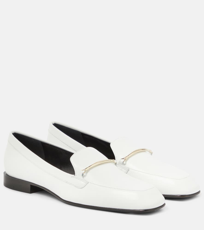 Victoria Beckham Leather Loafers In White