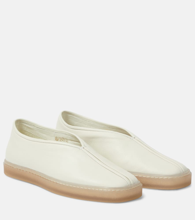 LEMAIRE PIPED LEATHER LOAFERS