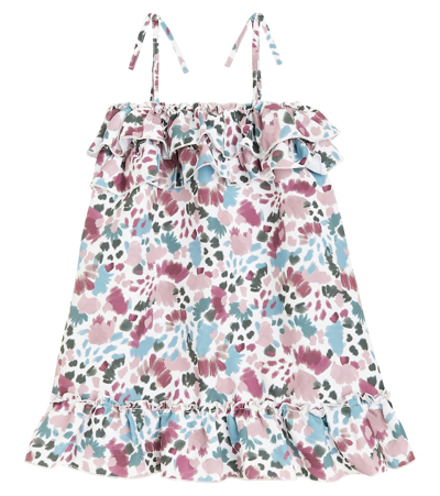 Suncracy Kids' Amalfi Ruffled Printed Dress In Multicoloured