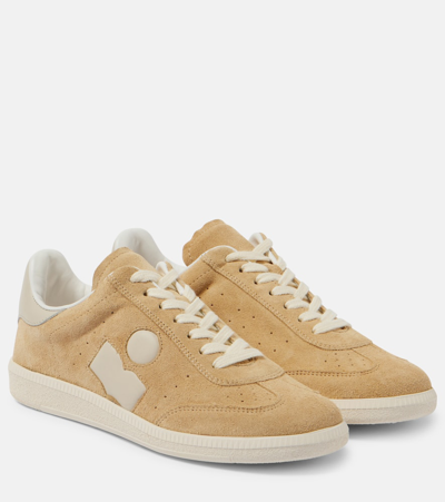 Isabel Marant Bryce Leather-trimmed Suede Sneakers In Brown