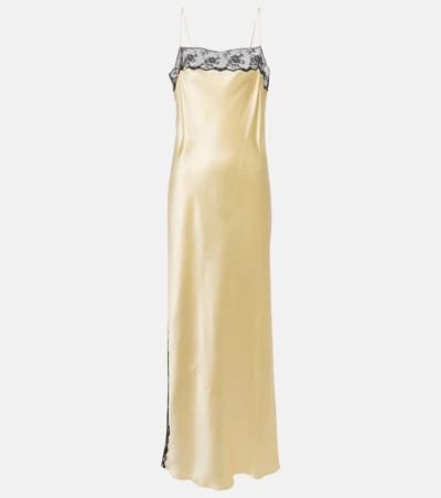 Sir Aries Silk Slip Dress In White