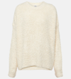 Totême Oversized Cotton-blend Chenille-knit Sweater In Neutrals