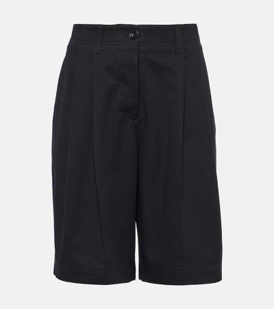 Totême Relaxed Twill Shorts In Black