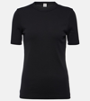 Totême Classic Ribbed T-shirt In Black